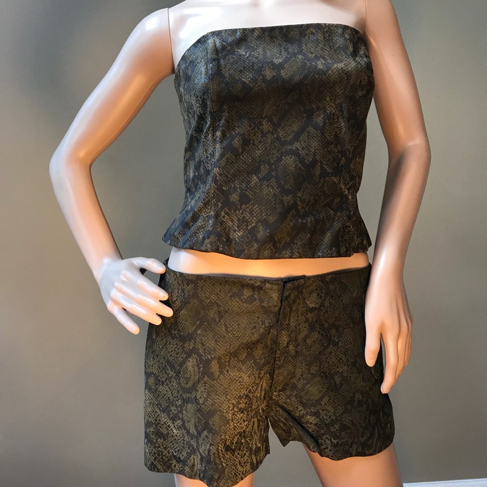 SUEDE HALTER & SHORTS